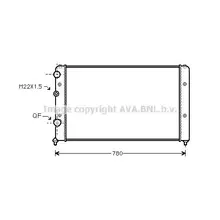 Радиатор системы охлаждения VW Passat 1.6i-2.9i 93-96 AVA QUALIT