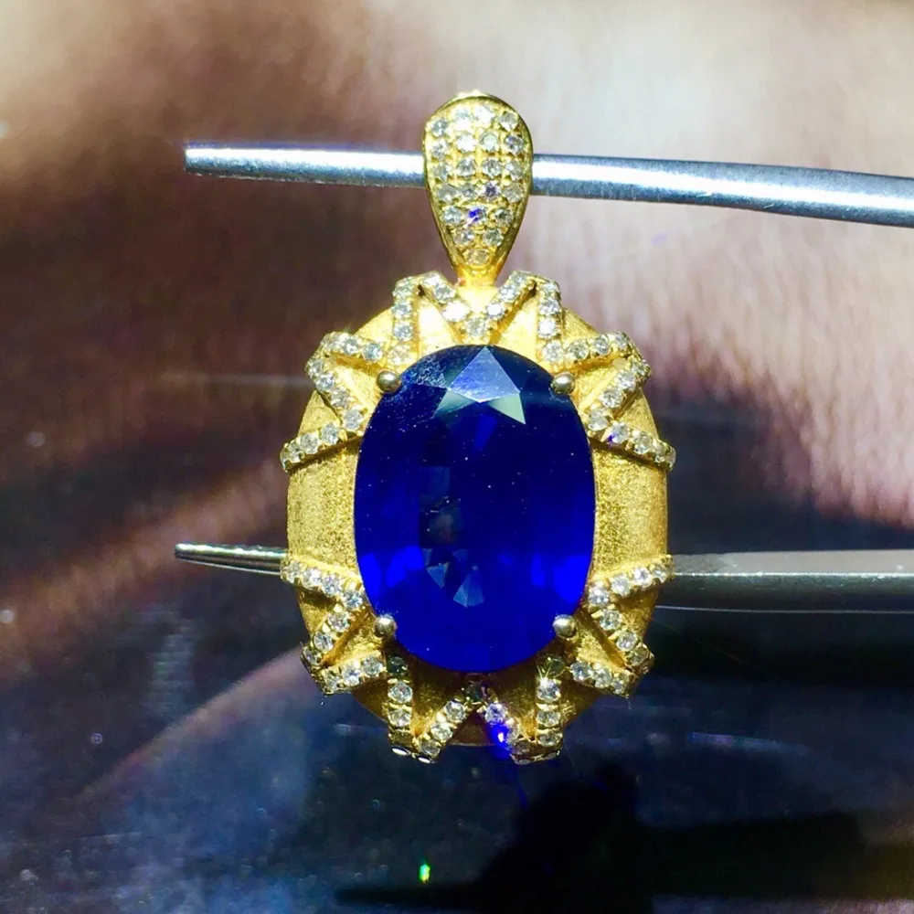819 ювелирные украшения 18K желтое золото натуральный 3.1ct драгоценный камень, синий сапфир 18k золото бриллианты камень кольцо унисекс для женщин кольца