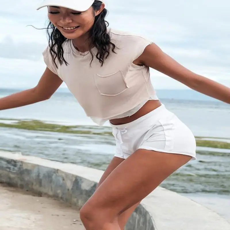 

Футболка для тренажерного зала, Женский Топ, лето 2022, облегающая дышащая Спортивная быстросохнущая одежда для бега, фитнеса с короткими рукавами и йоги