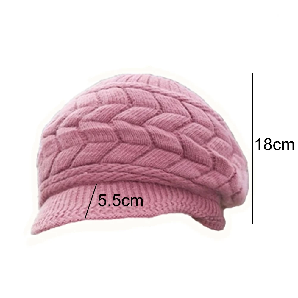 Gorros de inverno feminino, модная женская однотонная утолщенная шерстяная вязаная шапка, уличная остроконечная шапка, женская зимняя шапка