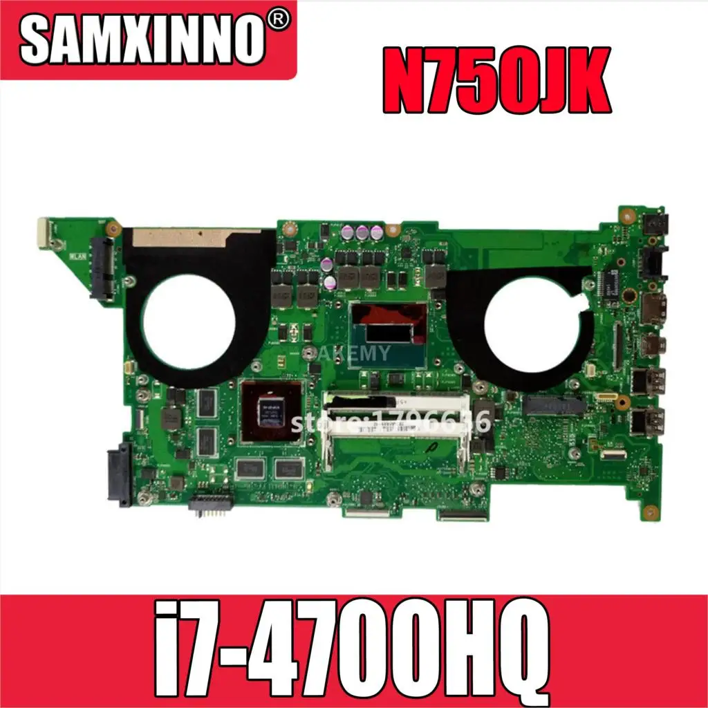 N750JK материнская плата i7 GTX850M 2 ГБ для For Asus N750JV ноутбука Тест ОК|laptop motherboard|laptop