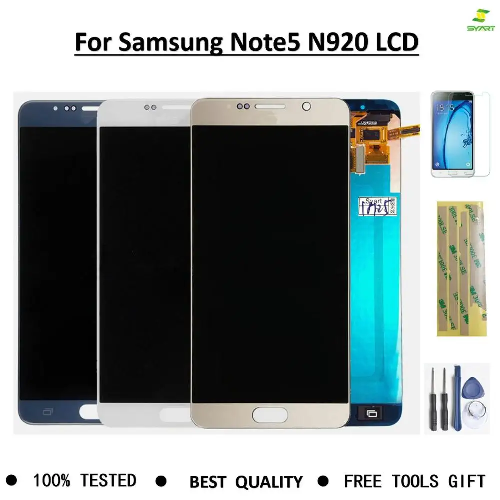 TFT дигитайзер ЖК-дисплей для samsung note 5 ЖК-дисплей для N920 N920G N920F N920A ЖК-панель с сенсорным экраном сборка Замена+ инструмент