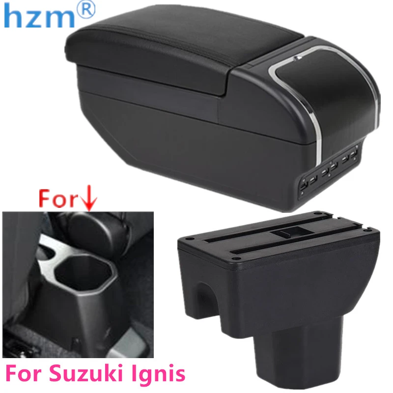 Details about  / Armrest box For Suzuki Ignis 16-18 Double Layer Central Store Storage Consoles