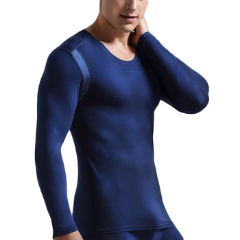 

Men Elastic Slim Breathable Warm Underwear Mesh Bottoming Shirt Top Undershirt JL