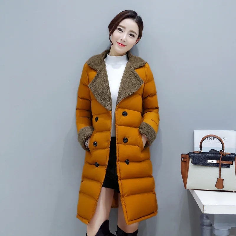 

2018 Winter New Style Women Jacket Women's Mid-length Winter Thick Cotton-padded Clothes Korean-style Waist Hugging down Jacket