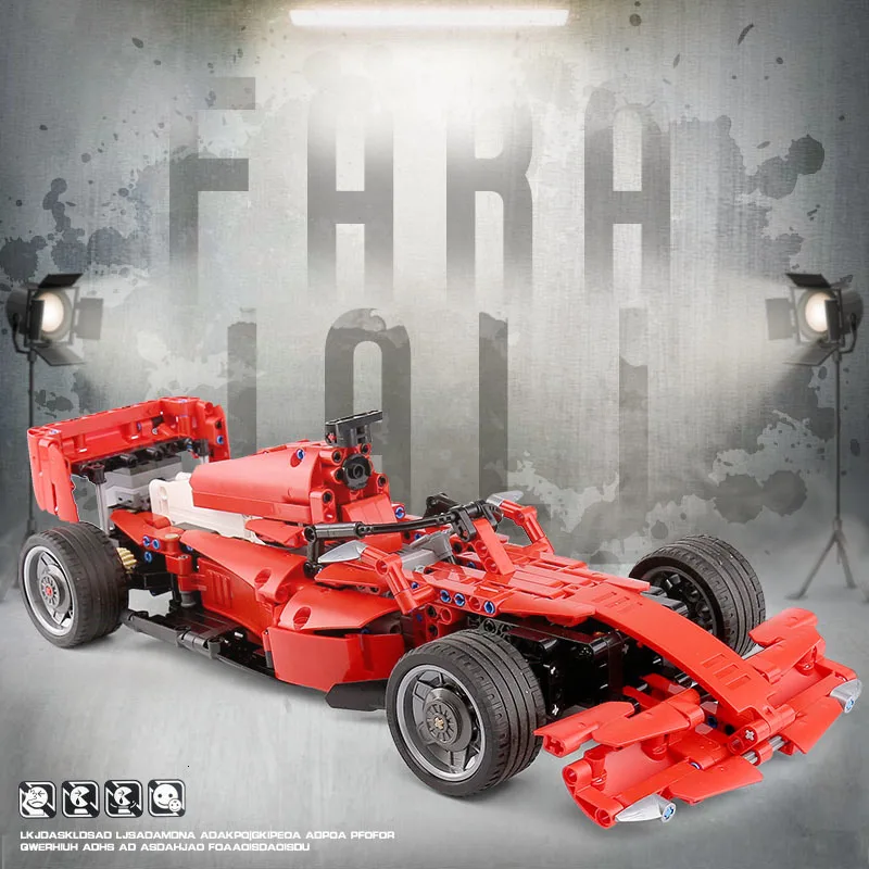RC Technic DIY MOC 2,4 GHz эксклюзивный гонщик F1 формула гоночный автомобиль строительные блоки Модель Кирпичи Классические детские игрушки подарок