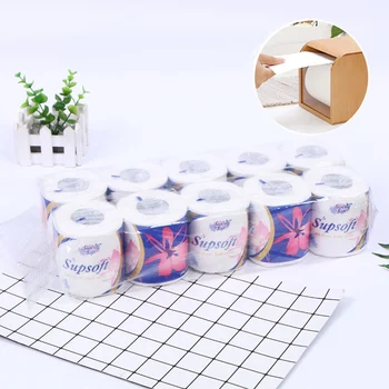 

10 Rolls Toilet Paper Bath Tissue 3 Ply Soft Skin-Friendly for Home Bathroom Restaurant New JDH99