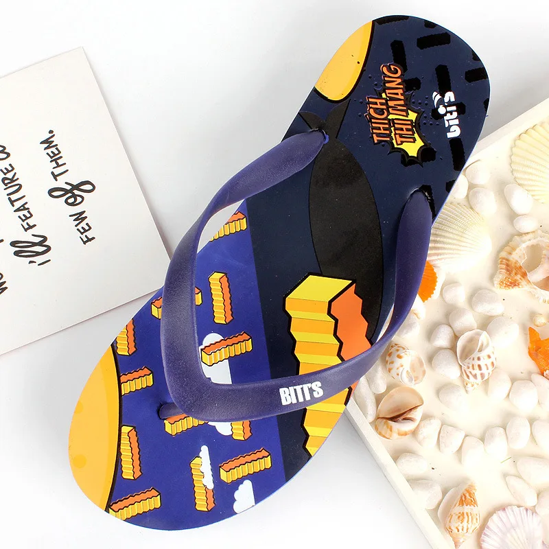 

Viet Nam-Ping Summer Slippers Seaside Sandals Fashion Rubber Cool Outer Wear MEN'S Slippers Anti-slip Men's Flip-flops
