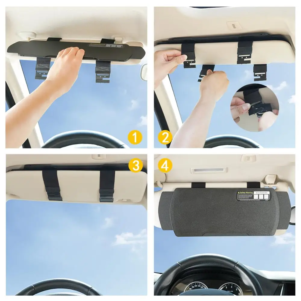  Extension De Pare-Soleil De Voiture, Pare-Soleil De Fenêtre De  Voiture Anti-éblouissement Automatique, Protège Contre Les Reflets du Soleil,  Bloqueur De Rayons UV