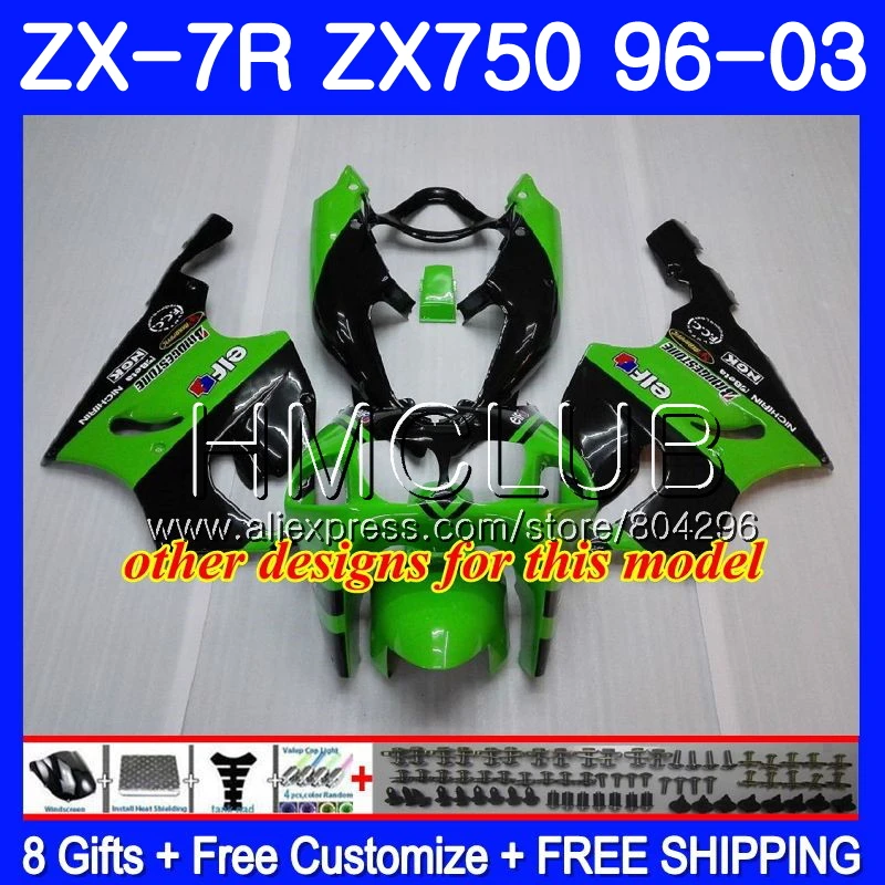 Средства ухода за кожей для KAWASAKI NINJA наличии зеленый ZX750 ZX 7R 1997 1998 2003 11JK. 10 7 R 750 CC ZX7R