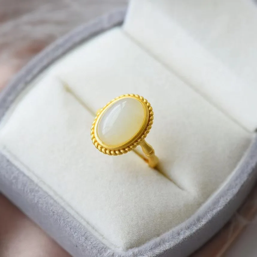 Jade ring Natural And Real Jade Ring Wedding Engagement Rings for Women 925 sterling silver Jade