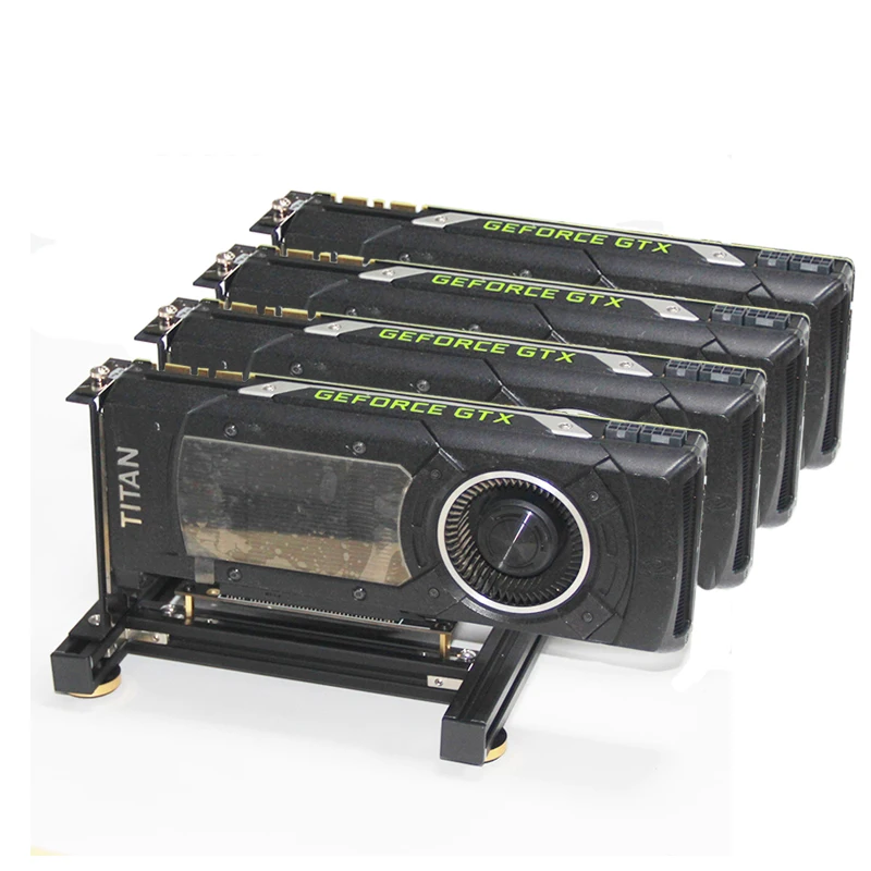 Rack Suporte da Placa Gráfica Titular da Liga de Alumínio Placa Gráfica Sobrecarga Rack Suporte Riser Cabo ou Adaptador Cartão 4gpu - Imagem 5