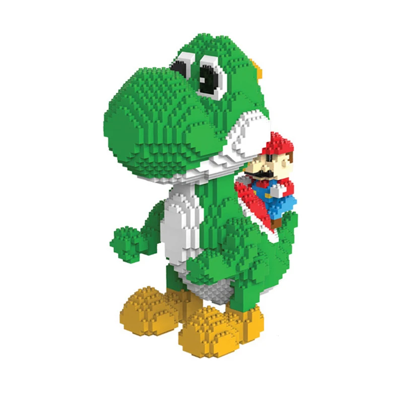 HC 9020 Super Mario Yoshi Green Dragon 3D модель 2276 шт. DIY Мини Алмазные строительные блоки игрушки