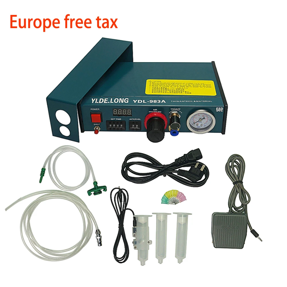 

LY 983A Auto Glue Dispenser 220V 110V Digital Glue Dropper Solder Paste Liquid Controller Fluid Dispenser Machine time display