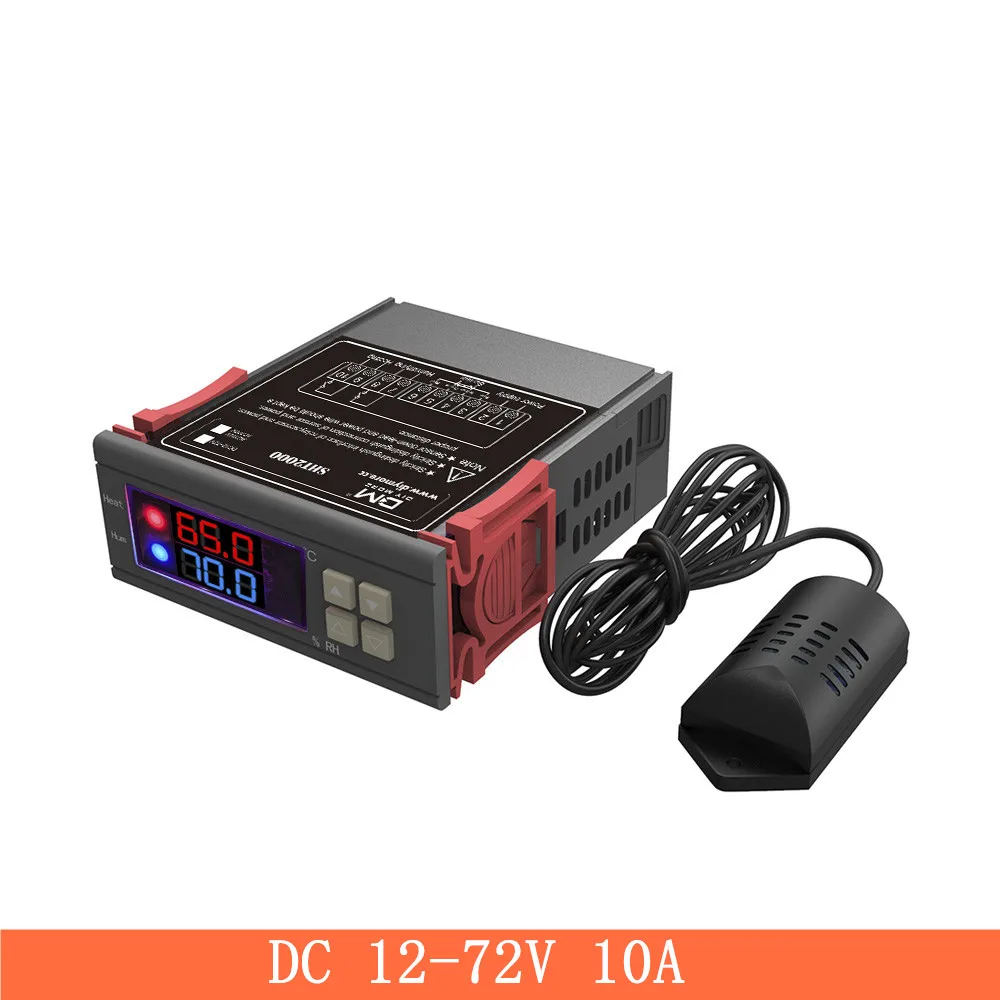 SHT2000 STC-3028 цифровой Температура регулятор влажности Измеритель 12V 110/220V 10A дома цифровой термостат гигростат инкубатор коробка - Цвет: SHT2000 12V-72VDC