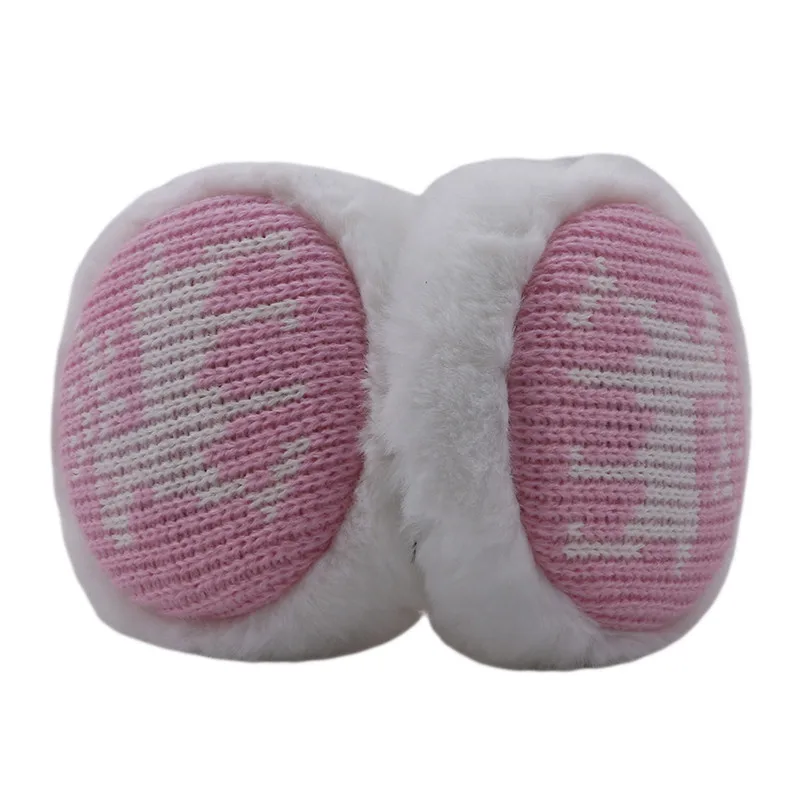Fawn pink Взрослые зимние женские мужские наушники для влюбленных, теплые плюшевые Новые простые наушники для подростков, студентов, мам и девочек с принтом - Цвет: Fawn pink