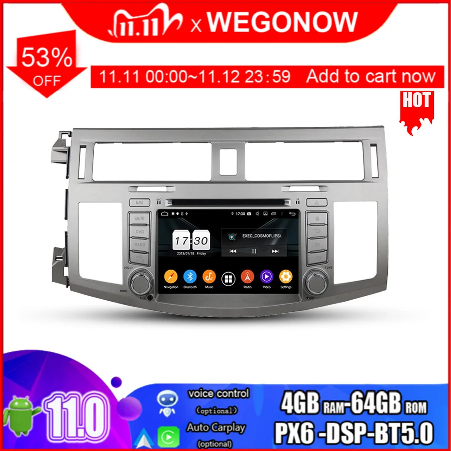 DSP TDA7851 Android 10 0 для Toyota Avalon 2008 2009 2010 4 Гб 64 ГБ Автомобильный DVD-плеер Wifi 4G Bluetooth5.0 RDS