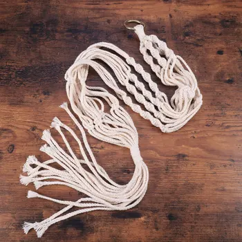 

1 Pc Plant Hanger Handmade Woven Macrame Plant Holder Wall Hanging Hanging Basket for Patio Garden Courtyard Balcony