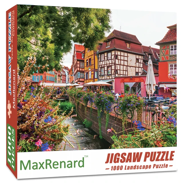 MaxRenard Puzzle 1000 Pieces Adult Puzzle Jigsaw 50*70cm Noble Deer Family Assembling Animal Photos Puzzles Toys for Adults Colmar