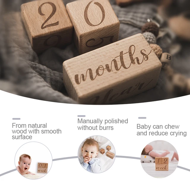 Wooden Baby Month Milestone Card Newborn Birth Month Birthday Milestone Wooden Teether Baby Kids Photography Props Toy cheap Unisex 0-6m 7-12m CN(Origin) Wooden Baby Month Milestone Card Newborn Birth Month Birthday Milestone Wooden Teether Baby Kids Photography Props Toy cheap Unisex 0-6m 7-12m CN(Origin)