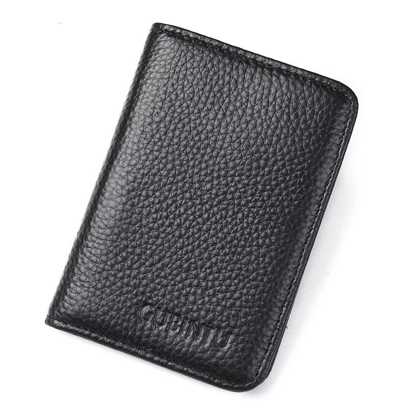 Cowhide RFID anti Card Package Ultrathin Antimagnetic Defence Scanning Genuine Leather Card Set Bank Card Credit Package
