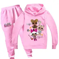 New Autumn Baby Boys Girls Fashion LOL Dolls Suit Children's Cute Cartoon Sets T-shirt + Trousers Children's Clothing 1