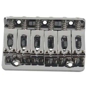 

Silver 6 String Fixed Hard Tail Guitar Bridge Guitar Tailpiece for 65mm Electric Guitar