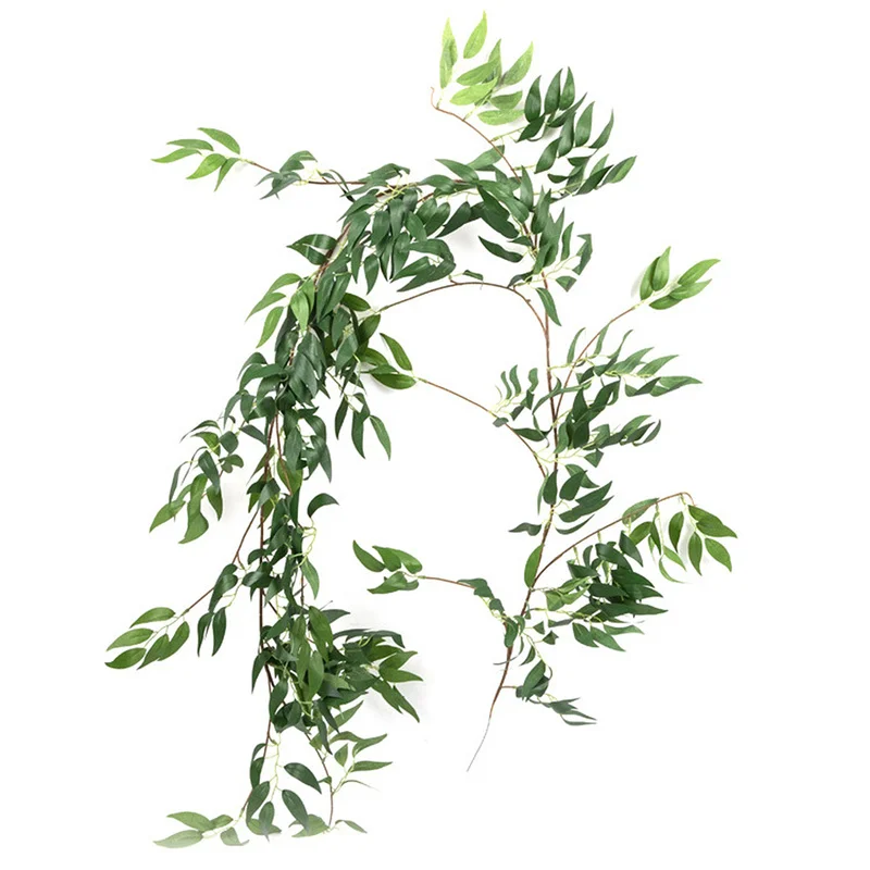 

170cm diy fake leaves artificial plants Artificial Leaves Garland Willow Leaves Vine Simulation Plants for home wedding New