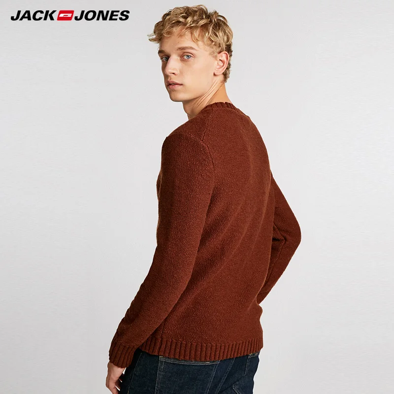 JackJones осень зима круглый вырез шерстяной свитер | 218425528