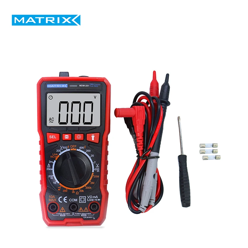 

Digital Multimeter Handheld MDM-201 202 203 204 Current Voltage Resistance Frequency Multifunction Tester Matrix tester