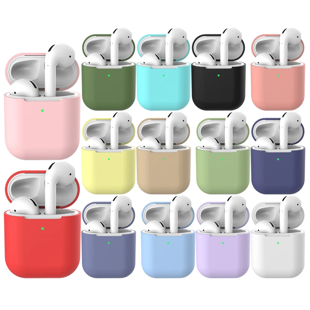 Мягкий силиконовый чехол карамельных цветов для Apple Air Pods 2 s AirPods тонкий