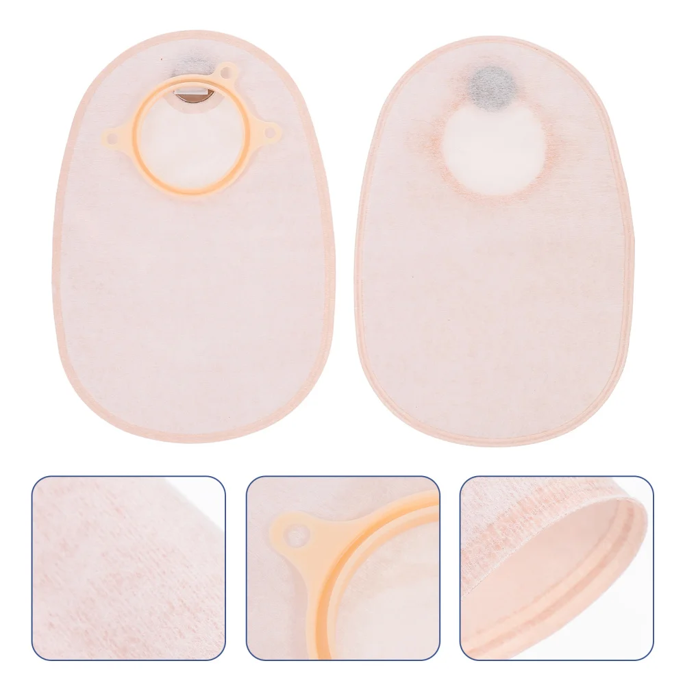 2 PCS Colostomy Bag Stool Bag Filtered Stoma Care Ostomy Pouch Without