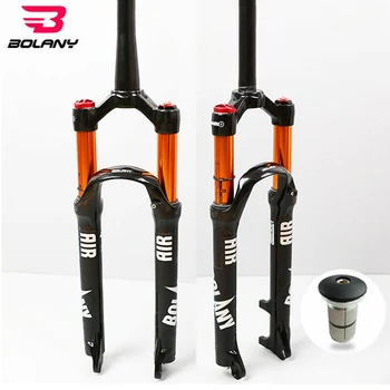 

MTB Bike Fork Suspension 26/27.5/29" Disc Brake 100mm Travel QR Bicycle Air Forks Straight/Tapered Steerer Fork Mountain bike