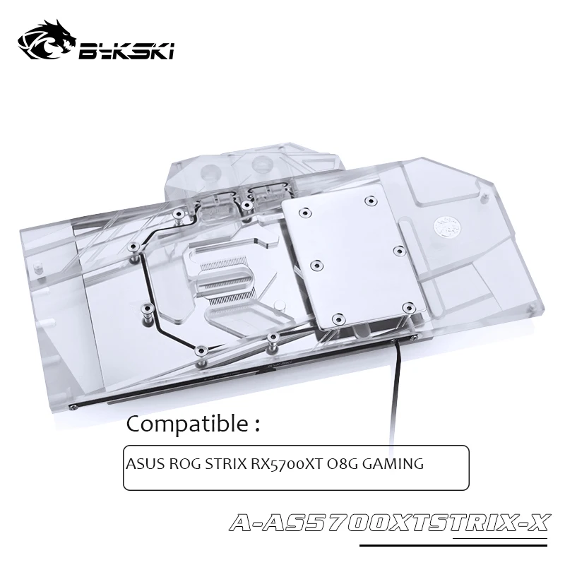 Bykski полное покрытие графическая карта водный блок для ASUS ROG STRIX RX5700XT O8G GAMING A