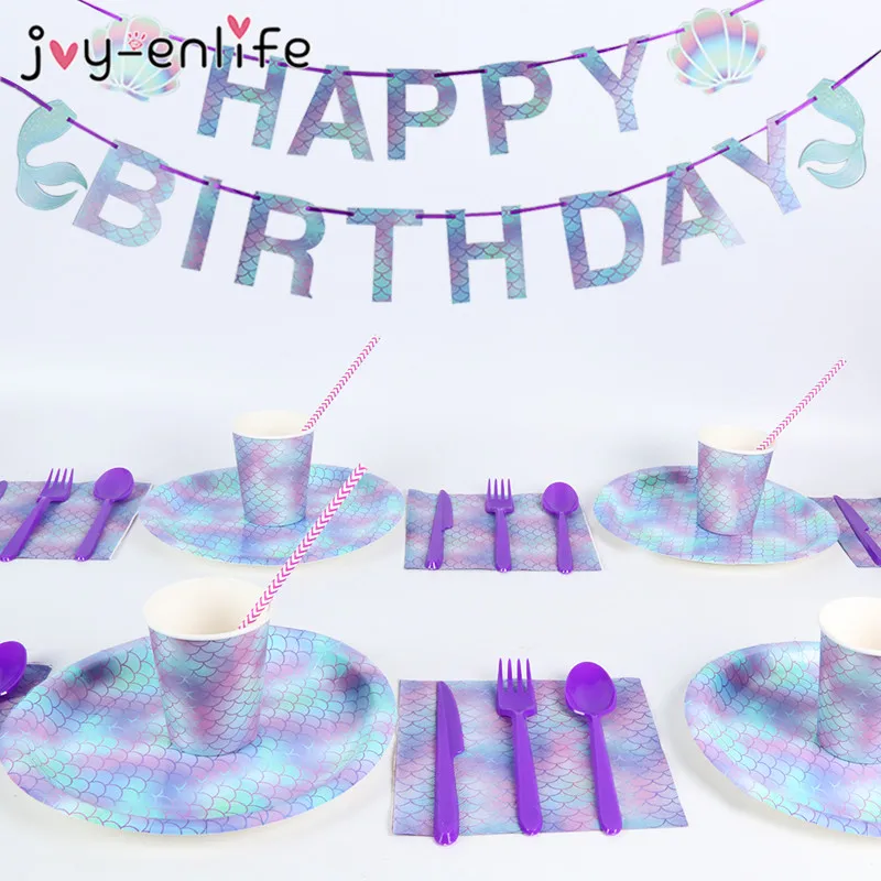 Mermaid Party Decorations Birthday Cake stand under the sea party Balloons garland arch decor Girl Birthday Party Baby shower - Image 4