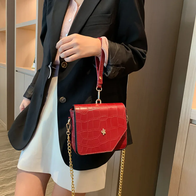 

Small Bag Women's 2019 Autumn And Winter New Style Korean-style Stone Pattern Shoulder Square Sling Bag Fashion Shoulder CHIC Ch
