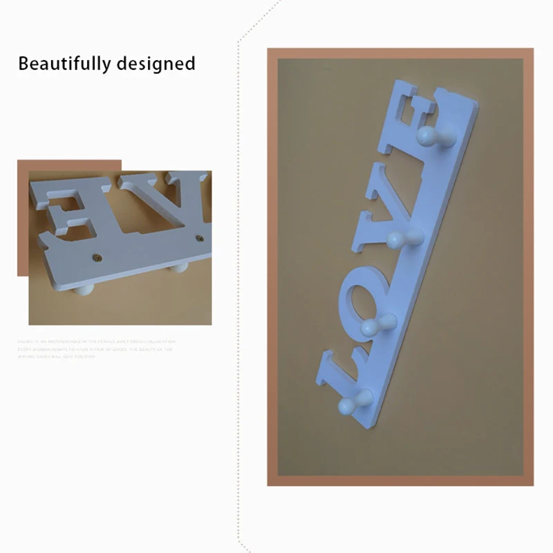 Настенная вешалка для пальто шляпы ключей 4 крючка|Крючки и направляющие| |