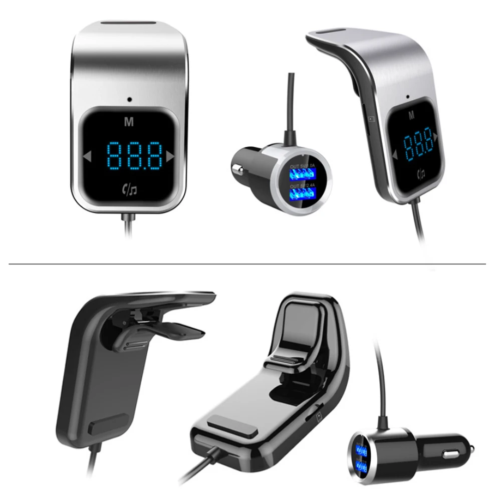 Автомобильный fm-передатчик Bluetooth автомобильное зарядное устройство Портативный fm-адаптер музыкальный Автомобильный MP3 BC39 Универсальный fm-передатчик