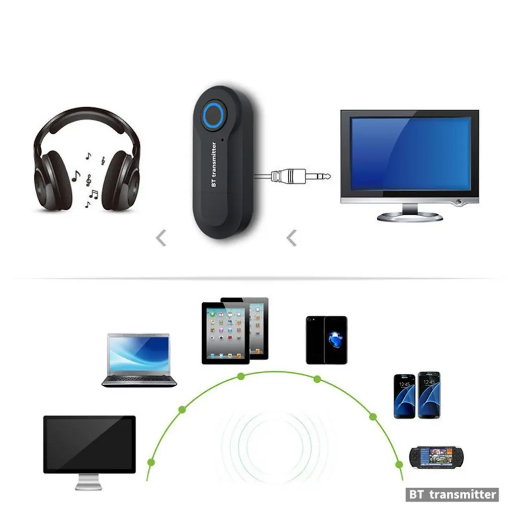 USB Bluetooth передатчик адаптер 3,5 мм AUX беспроводной аудио Музыка излучатель адаптер ключ с кабелем для компьютера ТВ автомобильная система