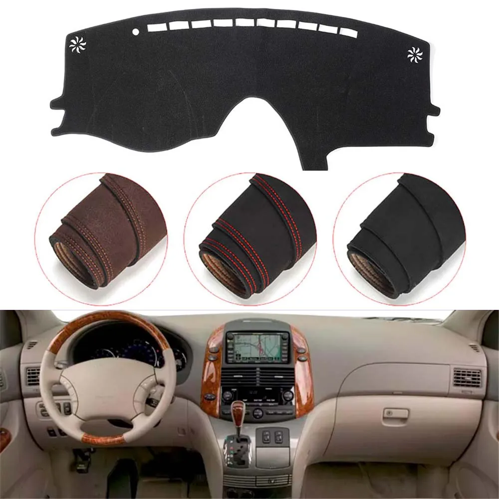 

Console Dashboard Suede Mat Protector Sunshield Cover Fit For Toyota Sienna XL20 2004-2010