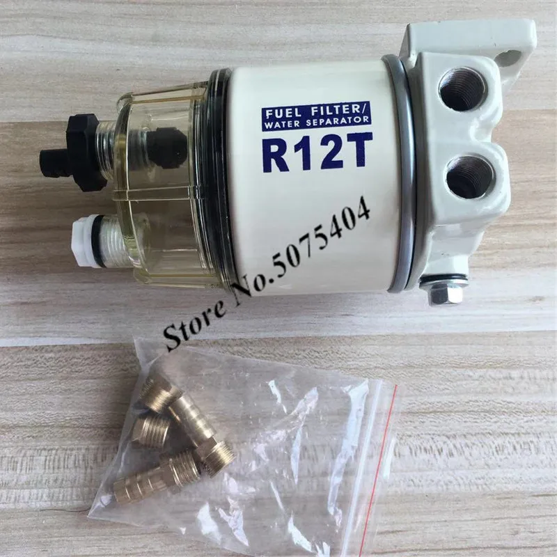Filtro de Combustível Montagem do Separador de Combustível Água e um Extra para 120a Peças - Filtro Diesel 140r Série R12t R12s R12p 2 3 Filtros de combustível