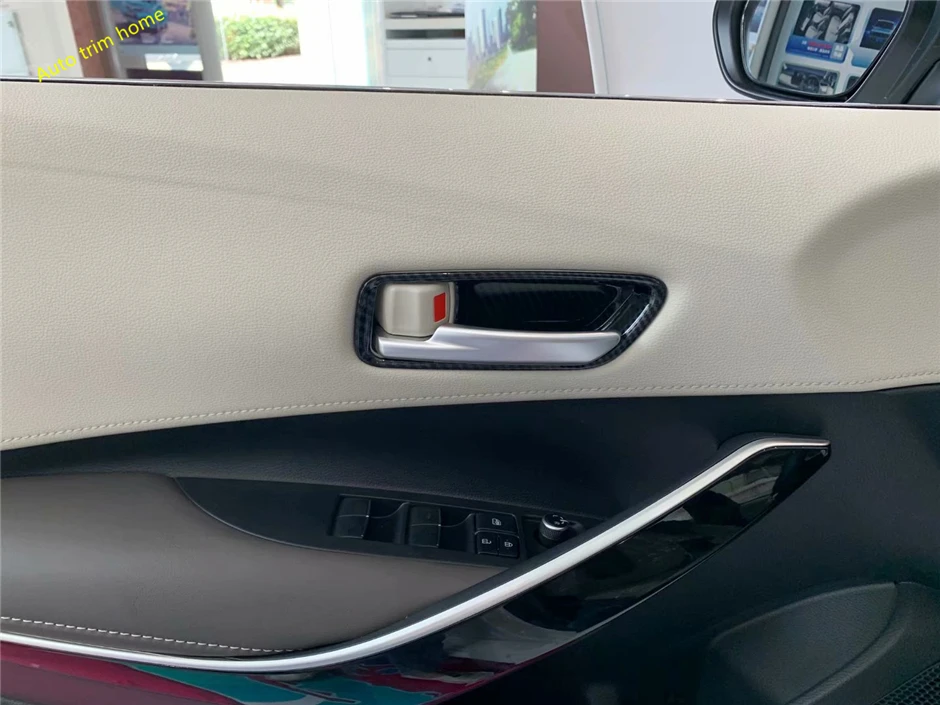 Lapetus внутренняя дверная ручка чаша крышка отделка Подходит для Toyota Corolla /матовая/углеродного волокна вид обновление интерьера комплект