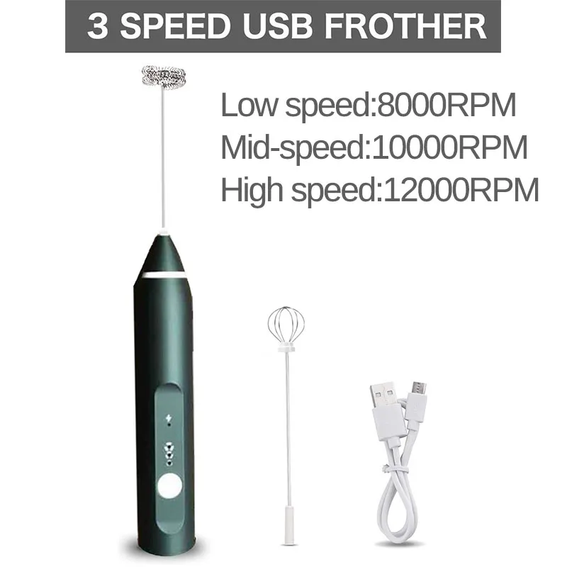 USB Электрический вспениватель молока для кофе ручной перезаряжаемый Пенообразователь для кухни миксер капучино латте капучино яйцо напитки-блендер