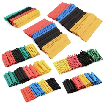 

164pcs Insulation Wire Connectors Heat Shrink Tubing Electrical Wires Cable Butt Terminals Power Supplies
