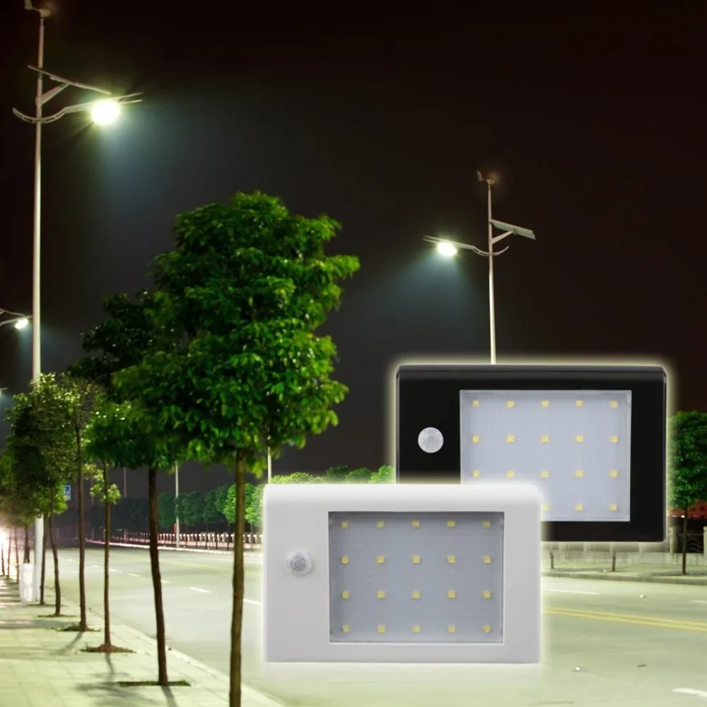 Long Lighting Hours Intelligent Energy-saving 20 LED 3.5W 440 LM Solar Power Light Lamp Garden Lamp Infrared Induction Bright