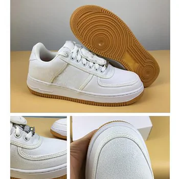 

2019 New Designer shoes low Travis 1 white silver men running shoes training sports Fashion top quality with box size 7-11