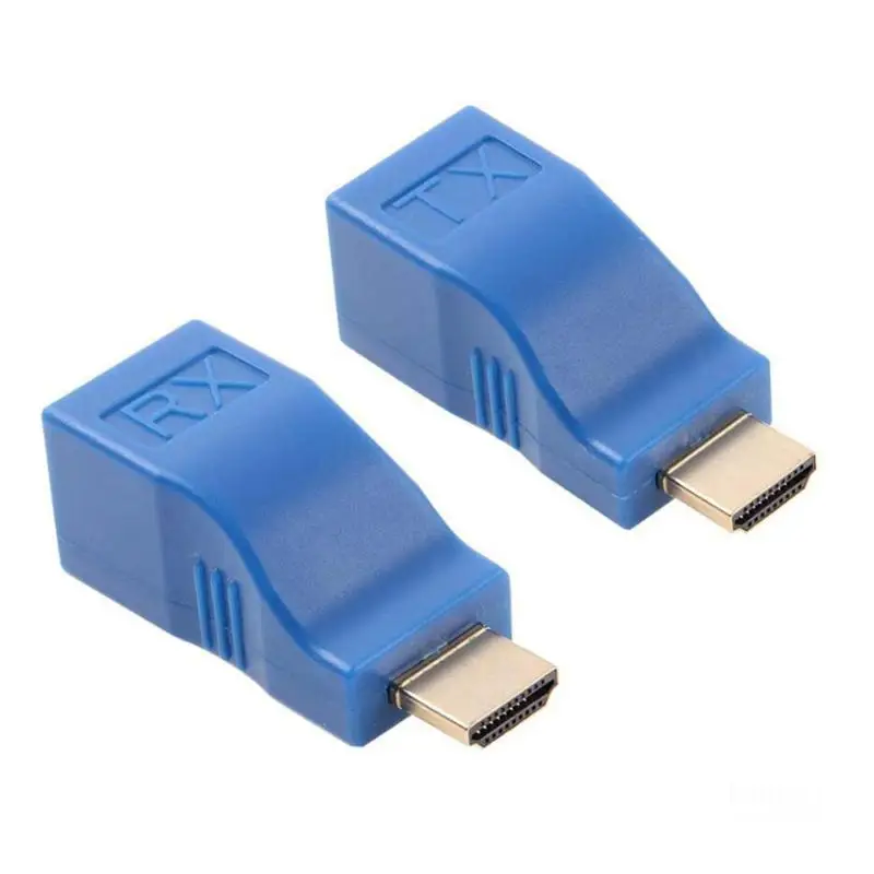 2 шт 30 м HDCP 1080p 4K HDMI удлинитель HDMI в RJ45 адаптер Ethernet Сетевой удлинитель Cat 5/6 3D HDTV дисплей для DCD PS3 STB