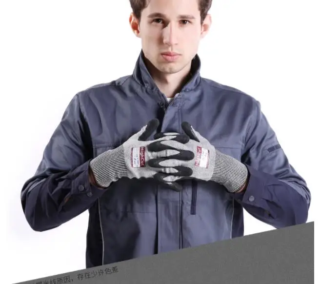 Противоскользящие сетчатые перчатки уровень 5 нитриловые износостойкие рабочие защитные перчатки шлифовка ремонт транспортировка украшения