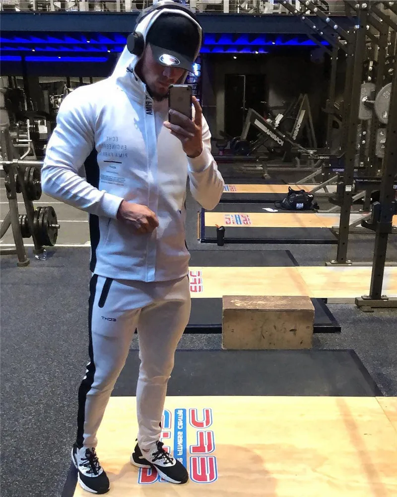 Autumn Fitness Gyms Men Pants Full Length Pants Sweatpants Fashion Trousers Casual Workout Workout Jogger Cotton Pants