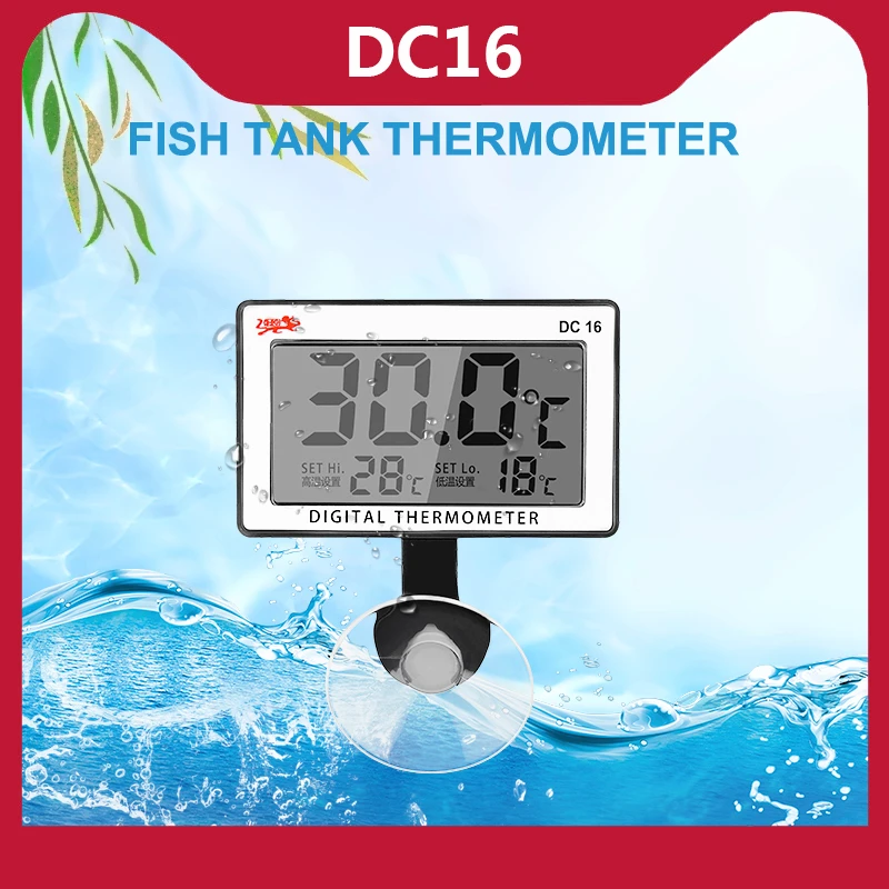 Dc16 Waterproof Digital Lcd Fish Tank Thermometer Underwater